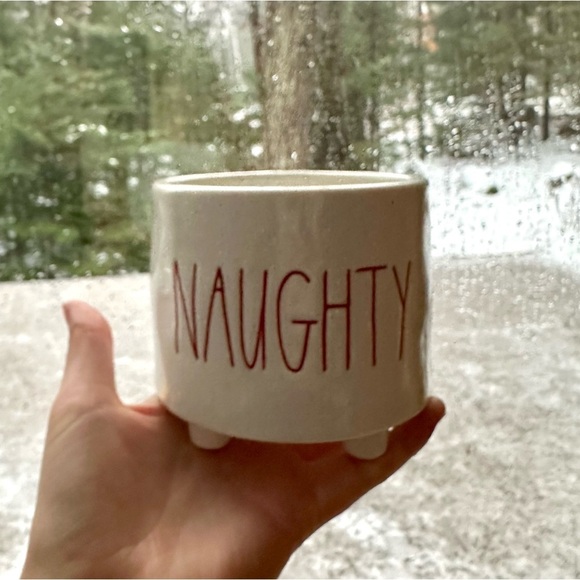 Rae Dunn  CHRISTMAS NICE NAUGHTY Planter - Picture 2 of 4